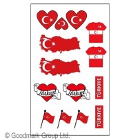 Tatouages de supporter Turquie pas cher | Fiesta Factory