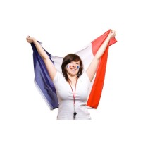Drapeau de supporter France 120 x 80 cm pas cher | Fiesta Factory