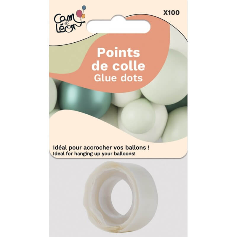 100 Points de colle double face - 22329 - Arches & guirlandes de ballons