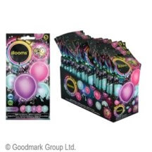 Ballons LED en latex Illooms bleu mauve rose pas cher | Fiesta Factory