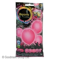 Ballons LED en latex Illooms rose pas cher | Fiesta Factory