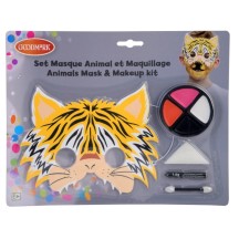 Kit de maquillage fard gras avec masque enfant Tigre - 02005567 - Masques