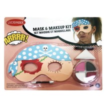 Kit de maquillage fard gras avec masque enfant Pirate - 02005591-NF - Masques