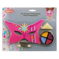 Kit de maquillage fard gras avec masque enfant Super Héros pas cher | Fiesta Factory