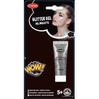 Maquillage gel pailleté 14 ml argent pas cher | Fiesta Factory