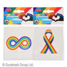 Tatouages temporaires Arc-en-ciel small pas cher | Fiesta Factory