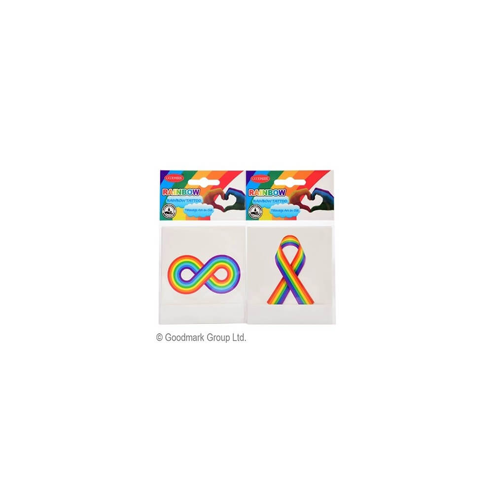 Tatouages temporaires Arc-en-ciel small pas cher | Fiesta Factory