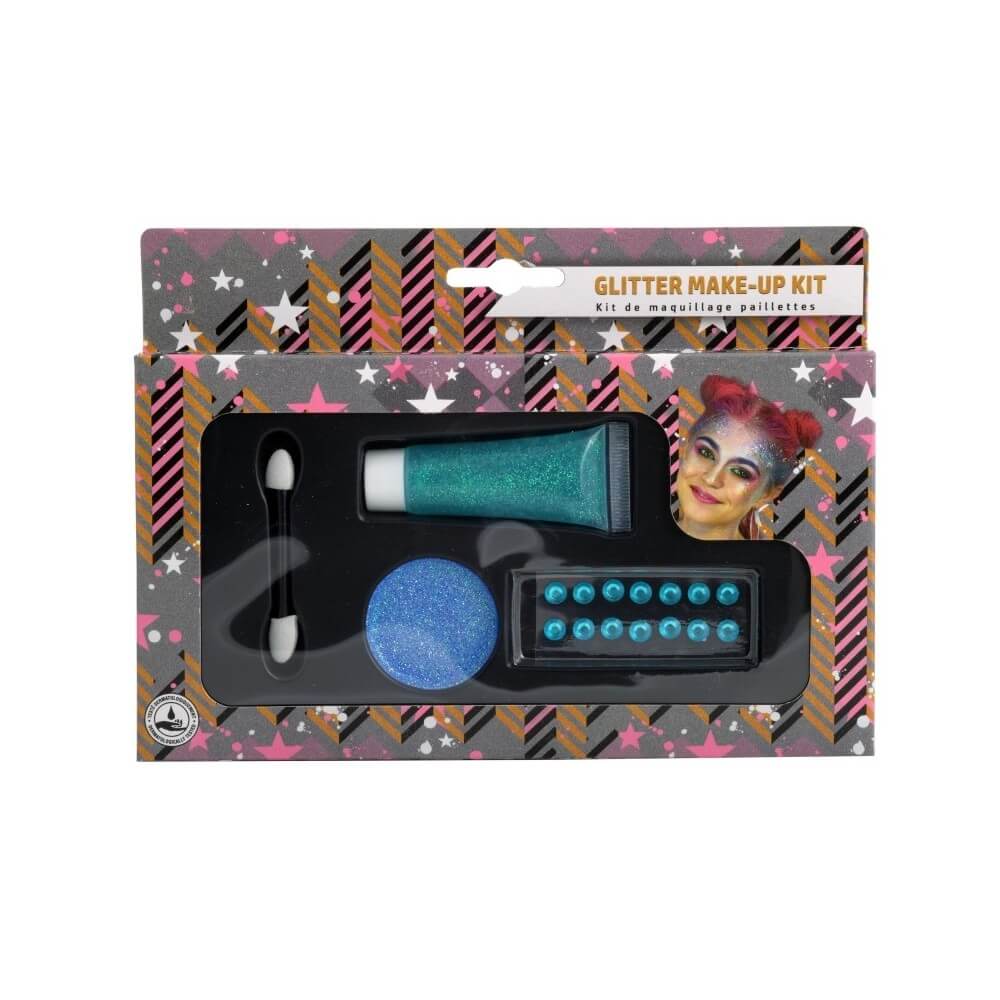 Kit de maquillage paillettes Blue Star pas cher | Fiesta Factory