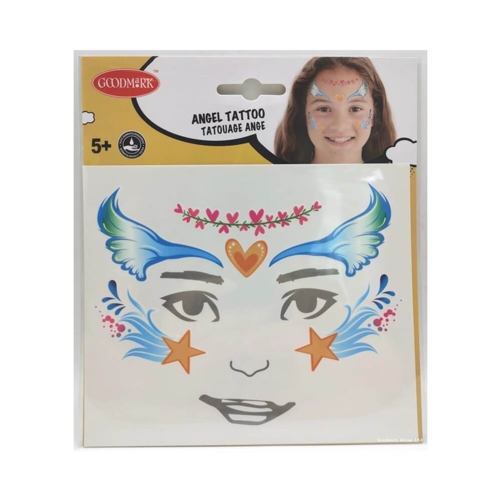 Tatouages visage Ange pas cher | Fiesta Factory