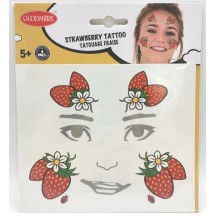 Tatouages visage Fraise pas cher | Fiesta Factory