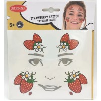 Tatouages visage Fraise pas cher | Fiesta Factory