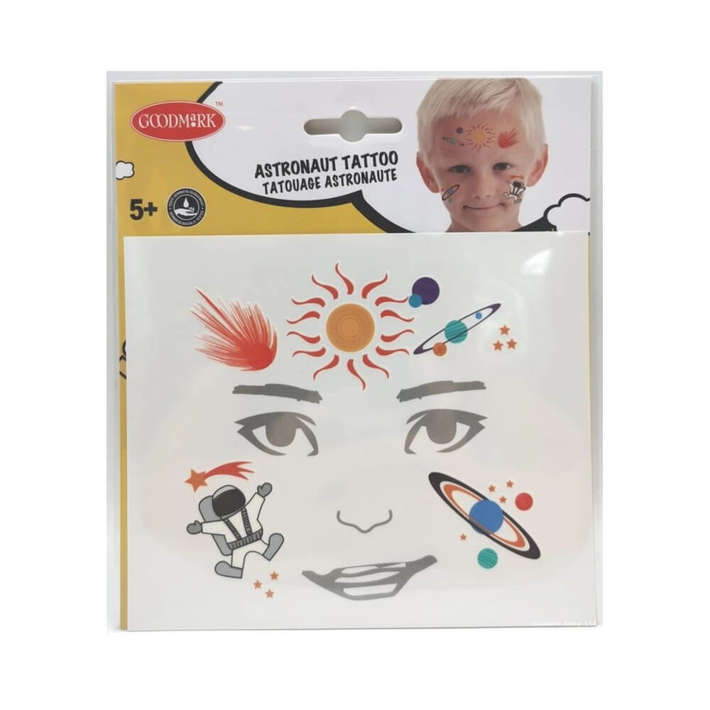 Tatouages visage Astronaute pas cher | Fiesta Factory