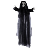 Poupée possédée animée sonore lumineuse à suspendre 120 cm Halloween | Fiesta Factory
