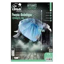 Poupée diabolique animée sonore lumineuse à suspendre 75 cm Halloween | Fiesta Factory