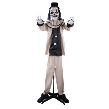 Clown animé sonore lumineux sur pied 160 cm décoration Halloween | Fiesta Factory