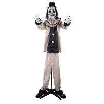 Clown animé sonore lumineux sur pied 160 cm décoration Halloween | Fiesta Factory