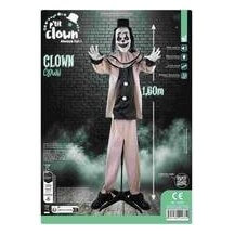 Clown animé sonore lumineux sur pied 160 cm décoration Halloween | Fiesta Factory