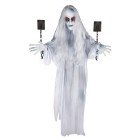 Fantôme enchaîné animé sonore lumineux à suspendre 130 cm | Fiesta Factory