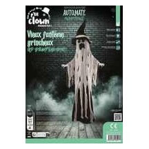 Vieux fantôme grincheux animé sonore lumineux sur pied 210 cm | Fiesta Factory