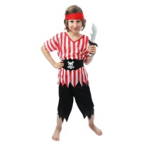 Costume pirate rouge enfant plusieurs tailles | Fiesta Factory