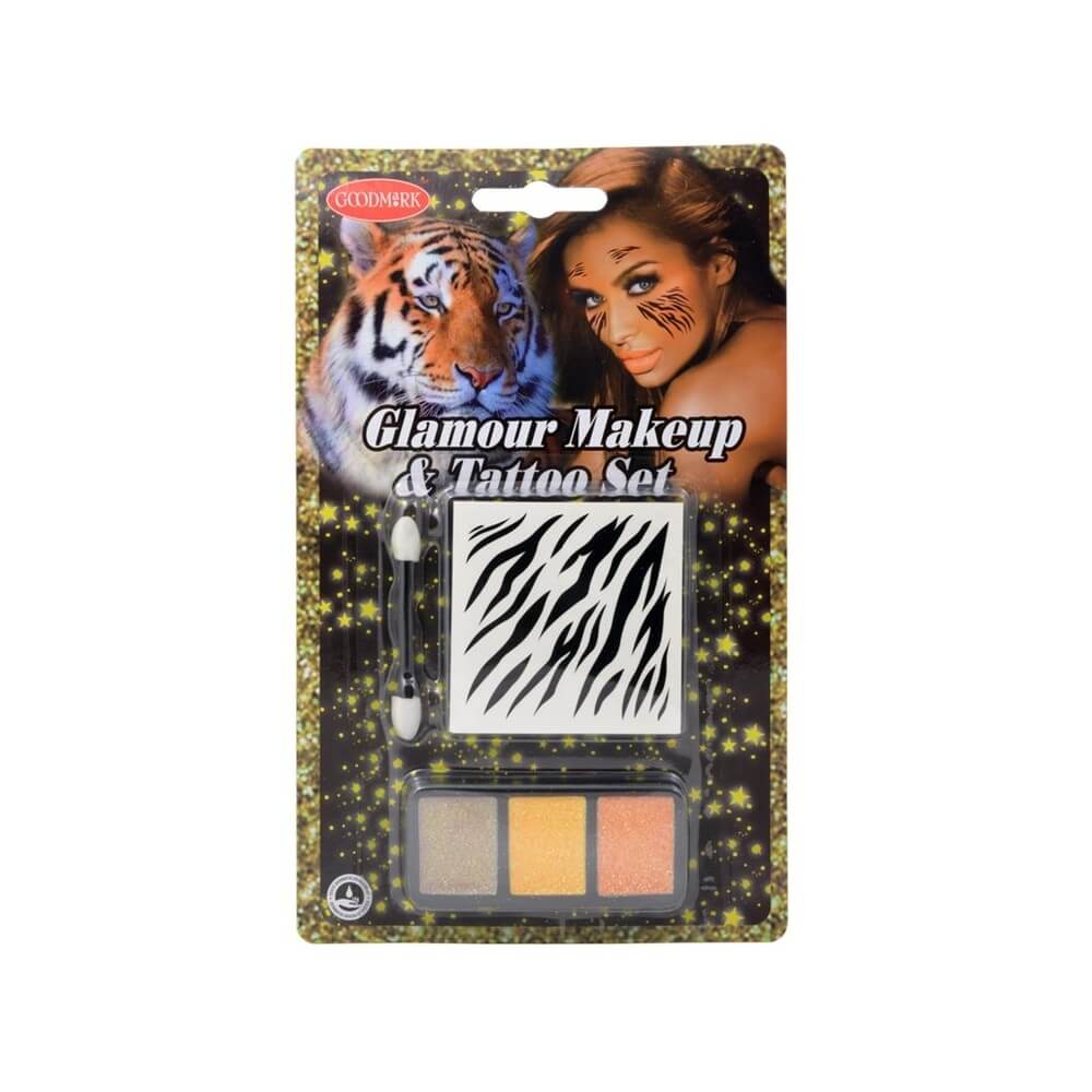 Kit de Tatouage et de Graisse Pailletée Tigre pas cher | Fiesta Factory à petit prix