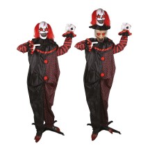 Automate clown double tête animé sonore lumineux 180 cm | Fiesta Factory