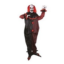 Automate clown double tête animé sonore lumineux 180 cm | Fiesta Factory
