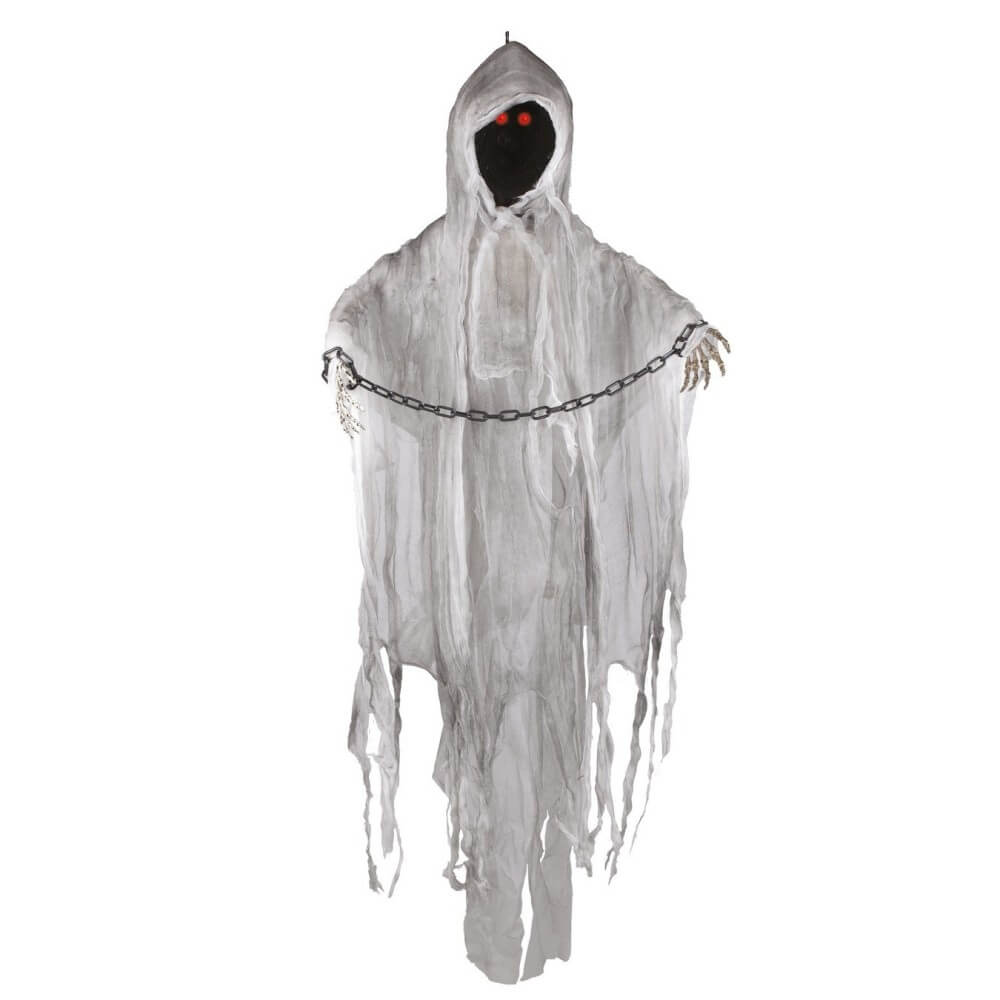 Spectre animé sonore lumineux à suspendre 120 cm Halloween | Fiesta Factory