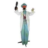 Chirurgien animé avec tronçonneuse sonore lumineux 178 cm | Fiesta Factory