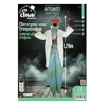 Chirurgien animé avec tronçonneuse sonore lumineux 178 cm | Fiesta Factory