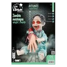 Zombie maniaque animé avec main arrachée sonore lumineux 30 cm | Fiesta Factory