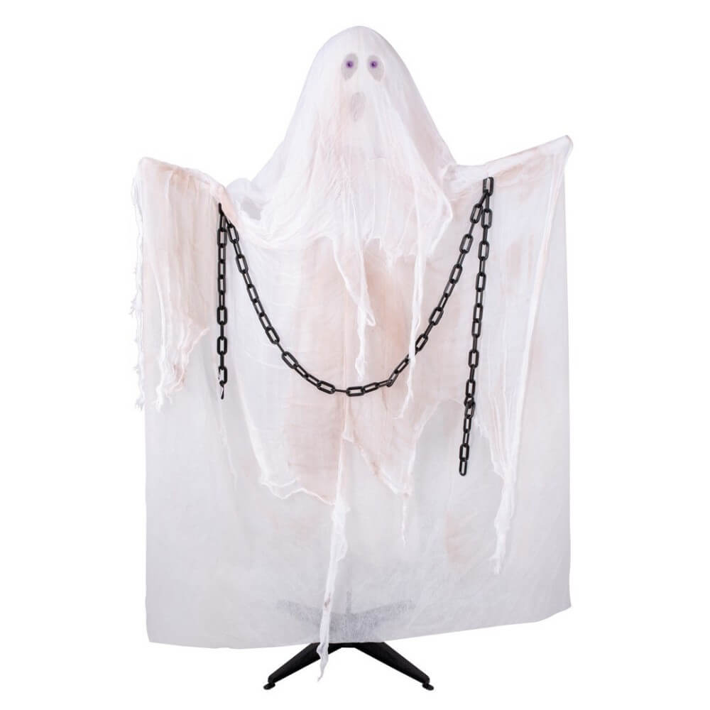 Fantôme animé sonore lumineux sur pied 168 cm Halloween | Fiesta Factory