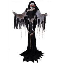 Faucheuse animée sonore lumineuse 163 cm décoration Halloween | Fiesta Factory