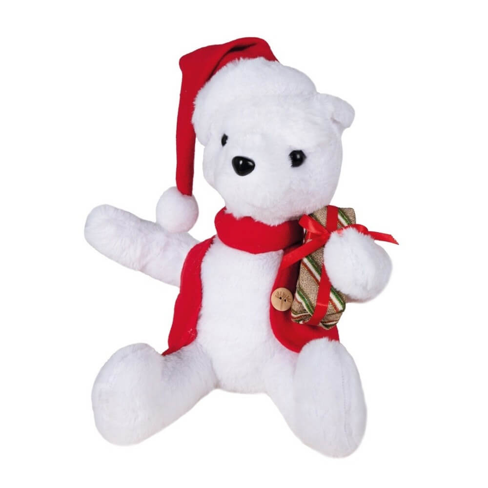 Ours blanc animé sonore 30 cm décoration originale | Fiesta Factory