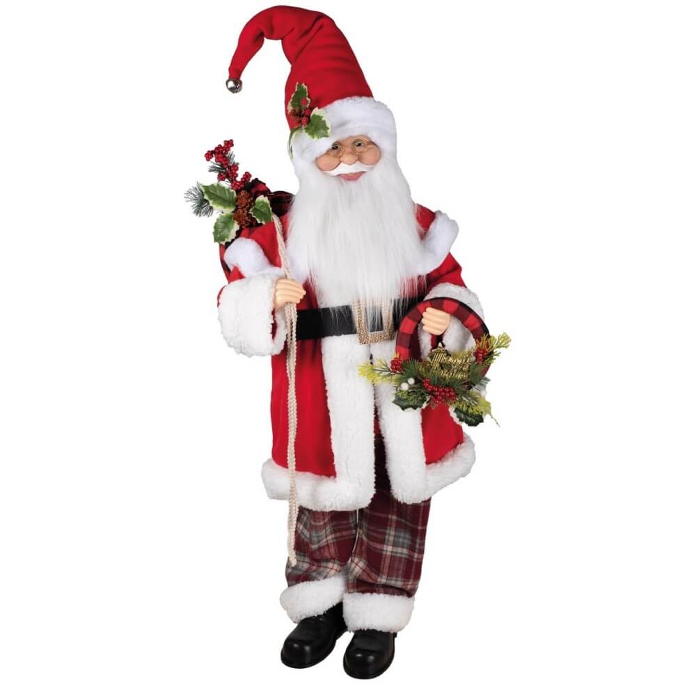 Père Noël animé sonore 110 cm décoration Noël | Fiesta Factory