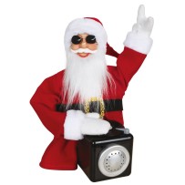 DJ Père Noël animé sonore 35 cm décoration Noël | Fiesta Factory
