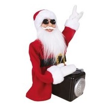 DJ Père Noël animé sonore 35 cm décoration Noël | Fiesta Factory
