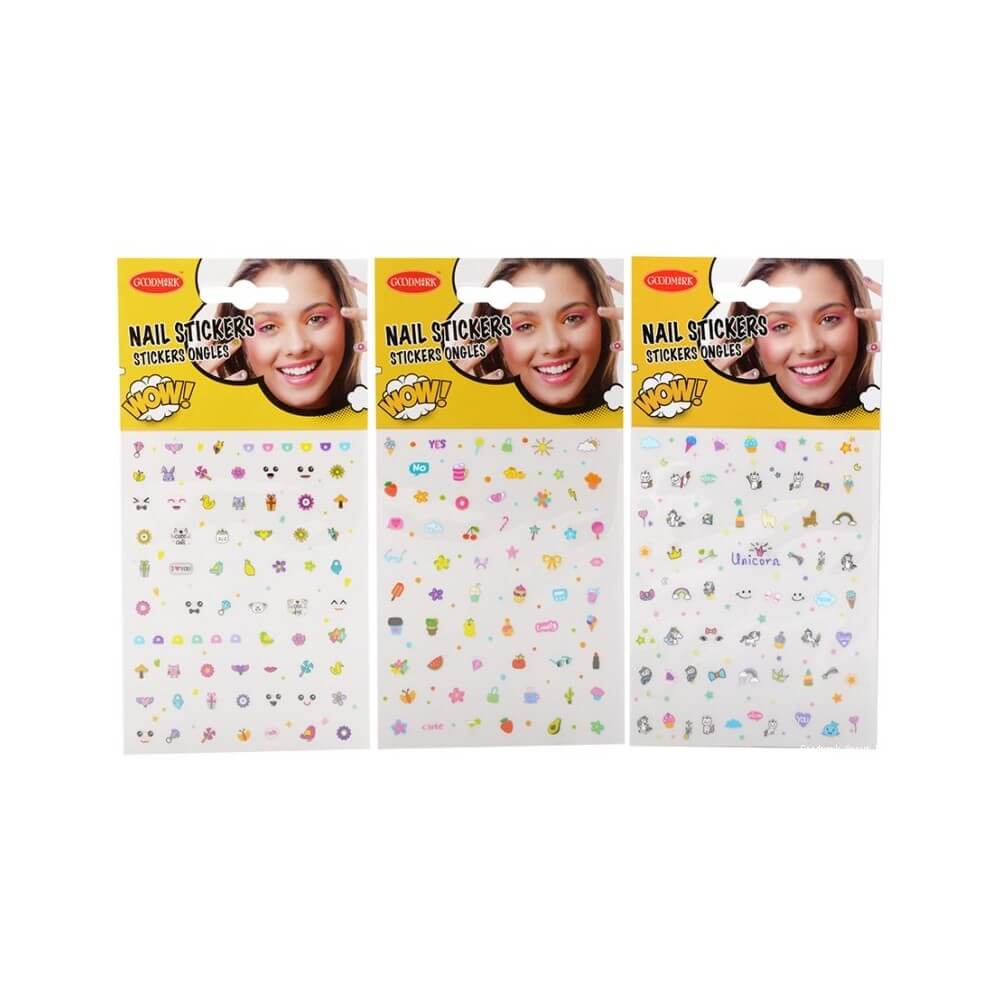 Autocollants pour Ongles Fantaisie Enfant 3 Modèles pas cher | Fiesta Factory à petit prix