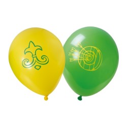 Robin des Bois – Ballons latex Ø 30 cm vert et jaune (Lot de 6) - 14018 - Ballons latex