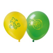 Robin des Bois – Ballons latex Ø 30 cm vert et jaune (Lot de 6) - 14018 - Ballons latex