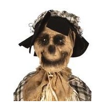 Épouvantail animé Halloween chaise à bascule lumineux sonore 120 cm