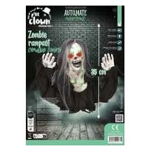 Zombie rampant animé lumineux sonore décoration Halloween 35 cm