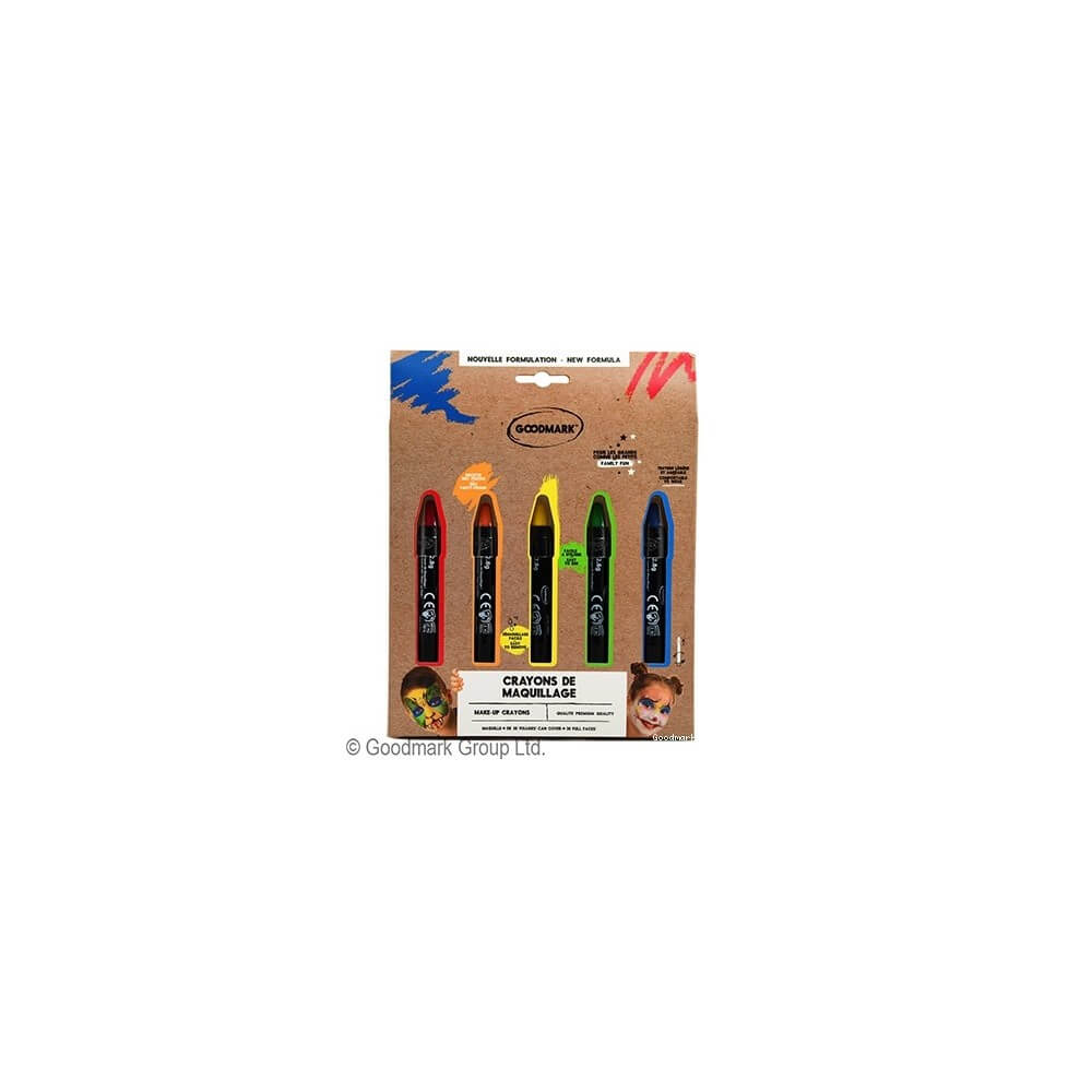 5 Crayons de Maquillage à Base d’Eau pas cher | Fiesta Factory à petit prix