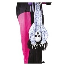 Clown animé Halloween lumineux sonore sur pied 170 cm