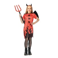 Costume diablesse rouge noir fille plusieurs tailles | Fiesta Factory