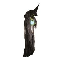 Sorcière XXL animée Halloween lumineuse sonore 305 cm