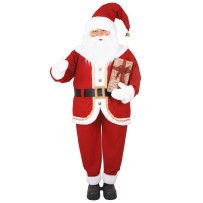 Père Noël animé lumineux sonore décoration Noël 180 cm