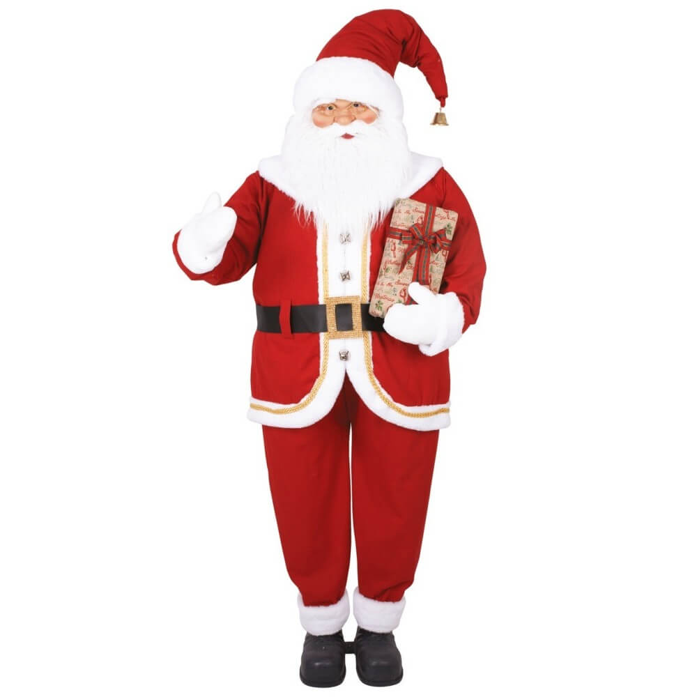Père Noël animé lumineux sonore décoration Noël 180 cm