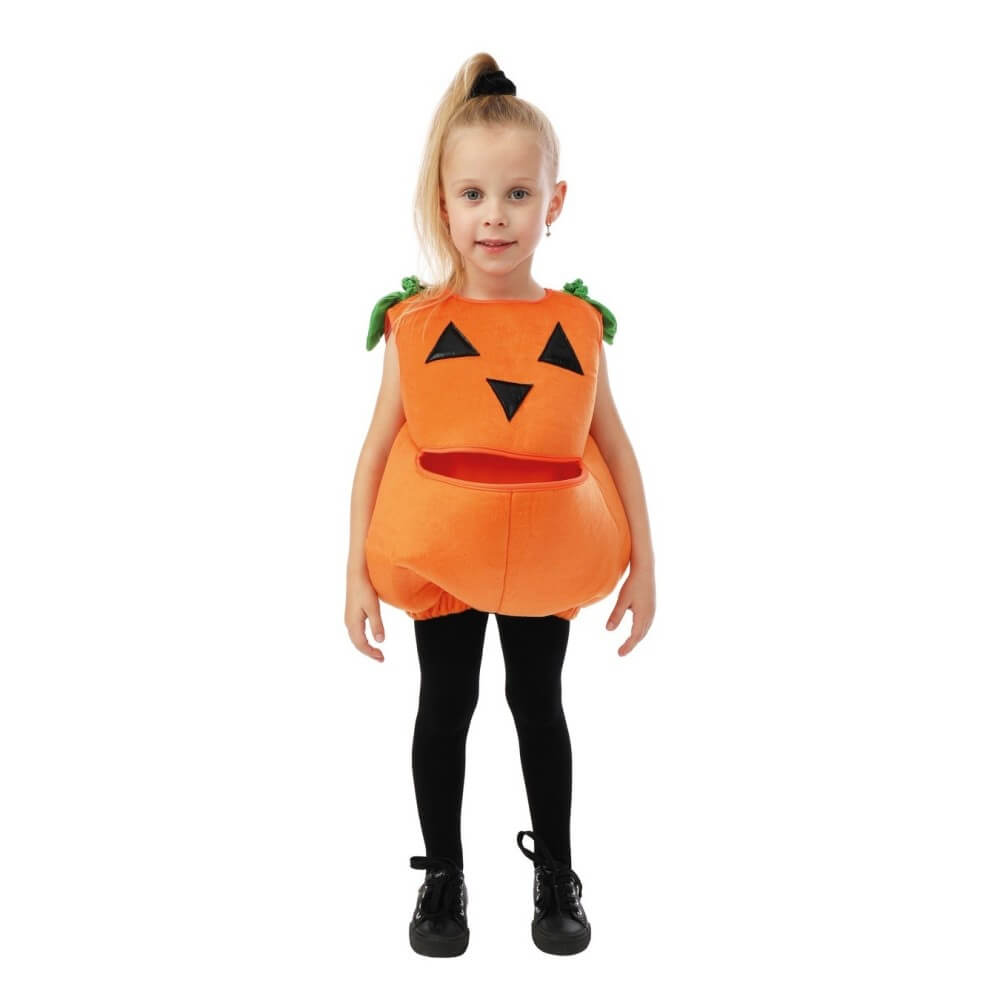 Costume citrouille avec poche à bonbons enfant 3/4 ans | Fiesta Factory