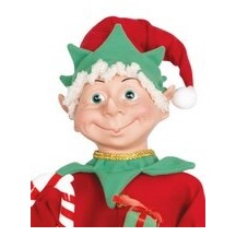 Lutin de Noël animé sonore décoration Noël 113 cm